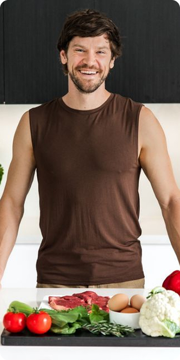 Dubravko preparing healthy food