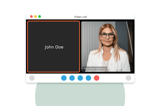 Video call with a GlycanAge longevity specialist