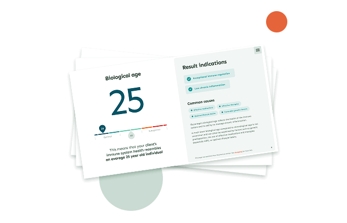 GlycanAge personalized biological age report