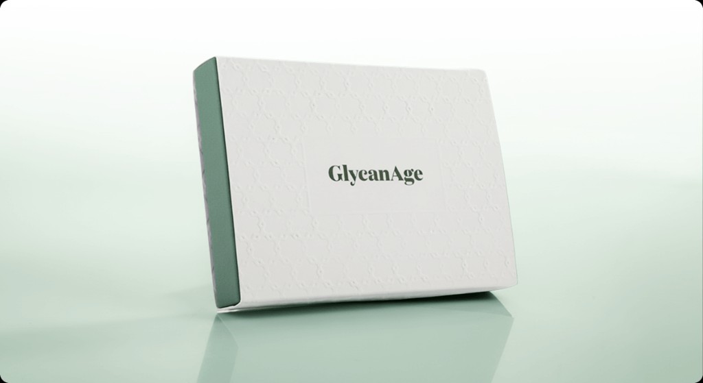 GlycanAge at-home test kit box